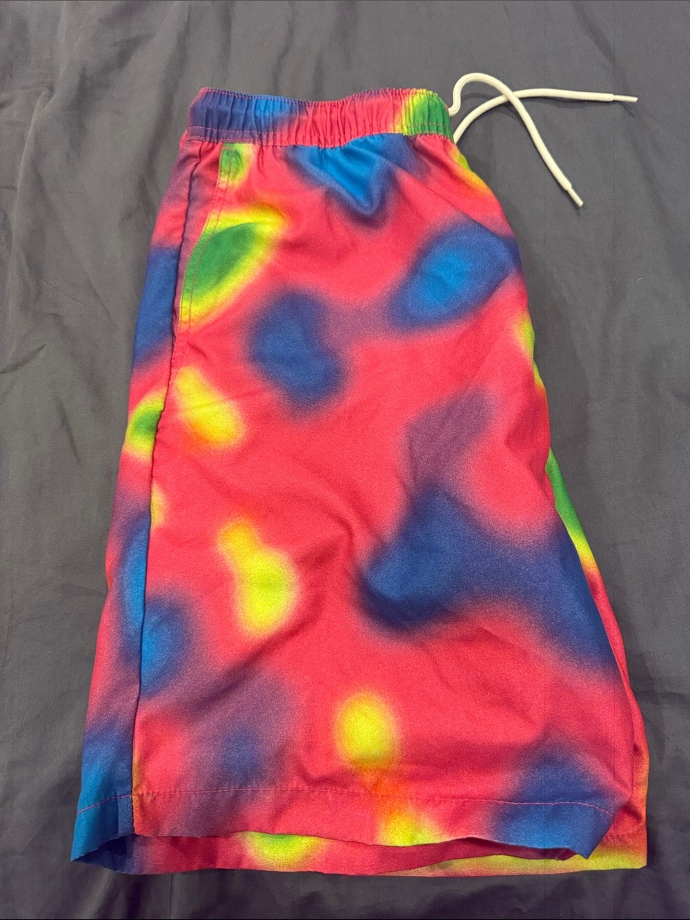 Empyre Men's Neon Tie-Dye Swim Board Shorts - Pink Multi